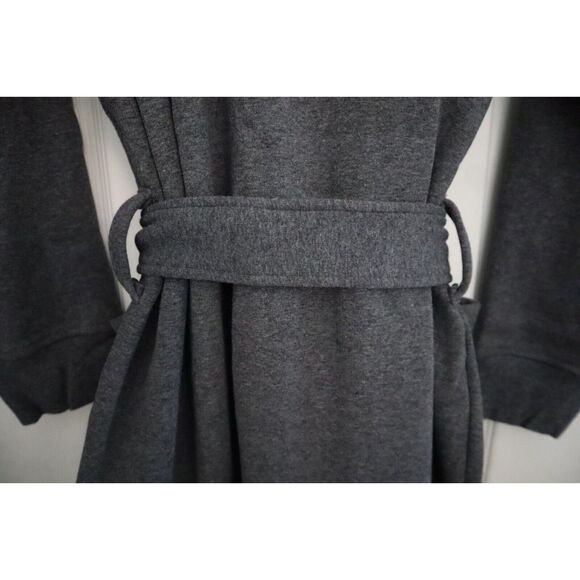 UGG Men's Sz L/XL Charcoal Heather Gray Leeland Hooded Cotton Blend Robe - Picture 11 of 15